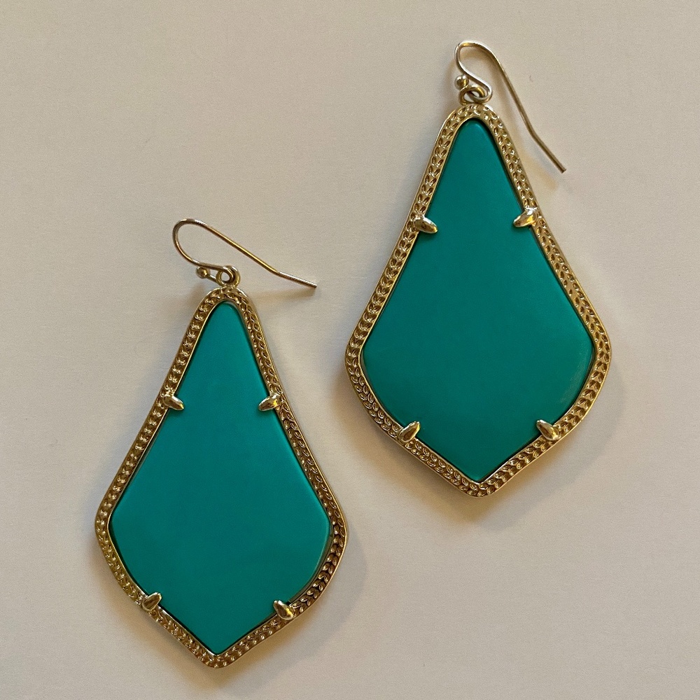 Teal Drop Earrings